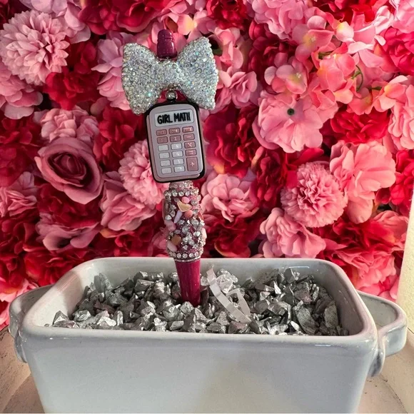 🎀 GIRL MATH BEADED PEN 🎀 - Picture 2 of 4